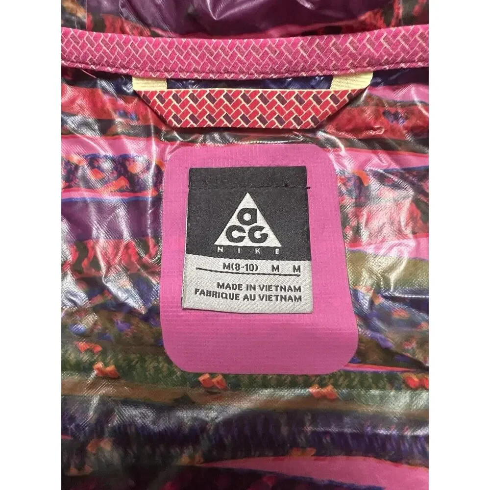 Vintage Nike ACG Windbreaker Hoodie Jacket Women M Pink Climbing 289987-680 2009